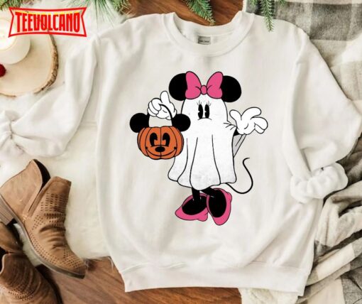 Disney Halloween Minnie Mouse Boo Shirt, Minnie Ghost Spooky Season Shirt