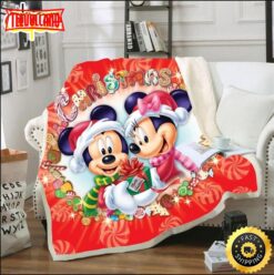 Disney Mickey Minnie Mouse Christmas Throw Blanket Gift For Fans Movie Disney