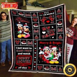 Disney Mickey Mouse Merry Christmas Joy To The World Disney Blanket Christmas