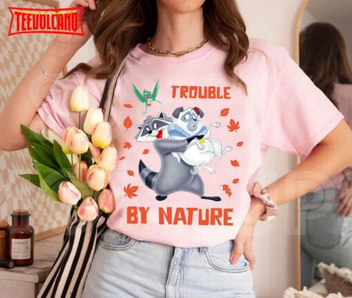 Disney Pocahontas Meeko Percy Flit Trouble By Nature T-Shirt