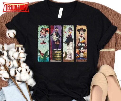 Disney The Haunted Mansion Retro Mickey and Friends Halloween Shirt