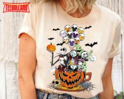 Disney The Nightmare Before Pumpkin Coffee Cup Halloween T-Shirt