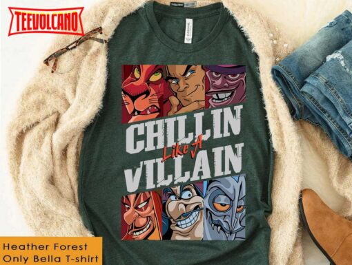 Disney Villains Chillin Like A Villain Group Portrait Shirt