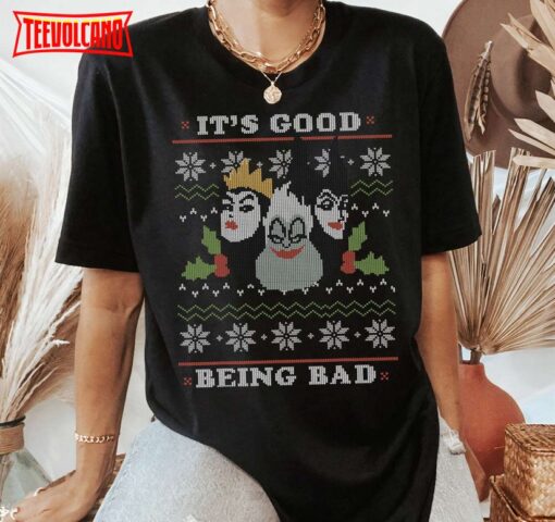 Disney Villains Good Bad Ugly Christmas Sweater Shirt