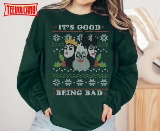 Disney Villains Good Bad Ugly Christmas Sweater Shirt