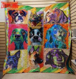 Dog 3D Customized Quilt Blanket