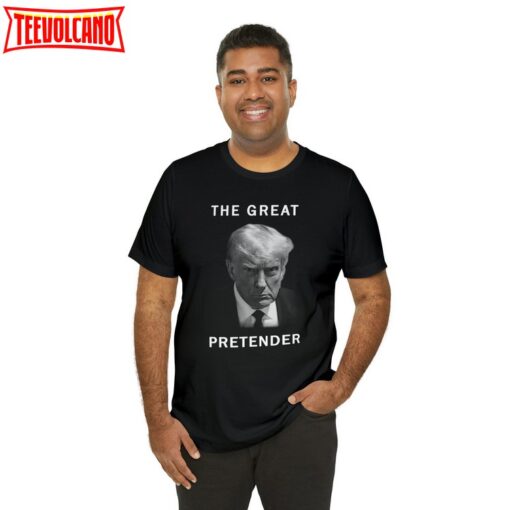 Donald J Trump The Great Pretender Black Mugshot T-Shirt Tee