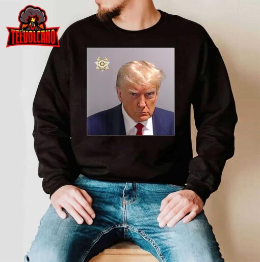 Donald Trump Mugshot  Lock Him Up Official Trump Mug Shot T-Shirt