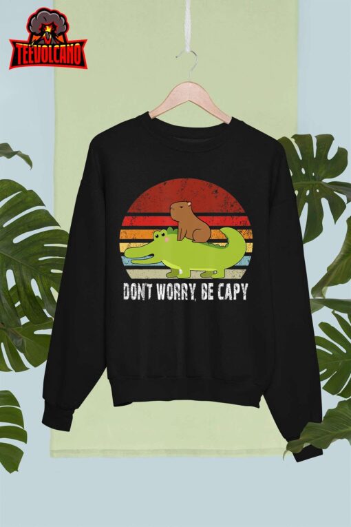 Dont Worry Be Capy, Pet Dad Mom Boy Girl Kids Outfit T-Shirt