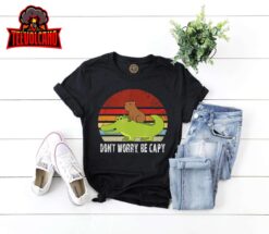 Dont Worry Be Capy, Pet Dad Mom Boy Girl Kids Outfit T-Shirt