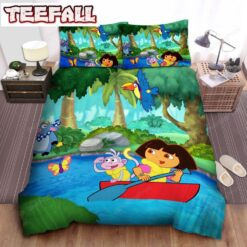 Dora The Explorer Rowing With Boots Duvet Cover Bedding Sets