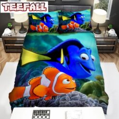 Dory And Marlin Swimming Around In Finding Nemo Duvet Cover Bedding Sets