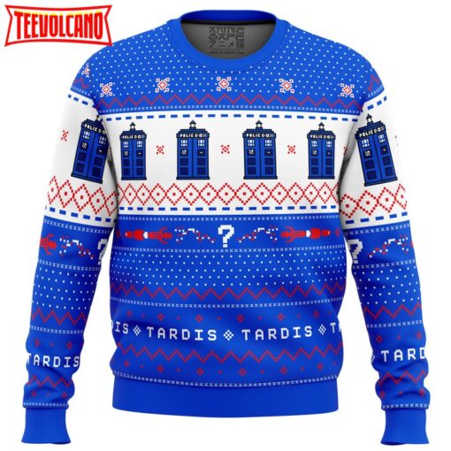 Dr Who TARDIS Christmas Sweater