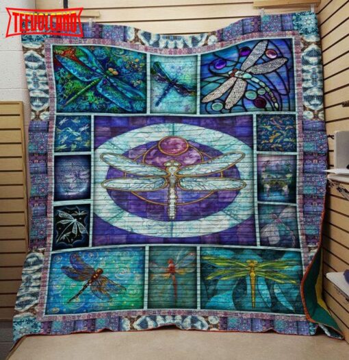 Dragonfly 3D Customized Quilt Blanket