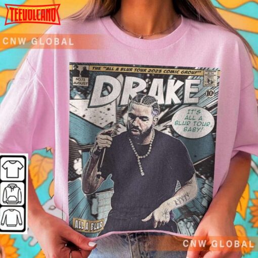 Drake 21 Comic Book Art Savage All A Blur World Tour Concert T Shirt