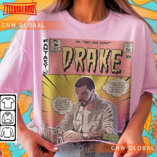 Drake Comic Merch Book Art Doing It Wrong Drake Take Care Album T Shirt