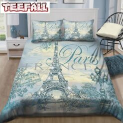 Eiffel Tower In Beautiful Paris France Bed Sheets Duvet Cover Bedding Sets