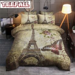 Eiffel Tower Paris Bedding Set Duvet Cover &amp Pillow Cases