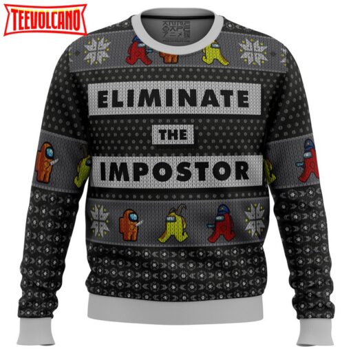 Eliminate the Impostor Among Us Ugly Christmas Sweater