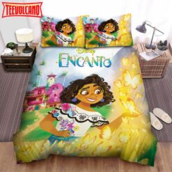 Encanto Mirabel &amp Golden Butterflies Artwork Duvet Cover Bedding Sets