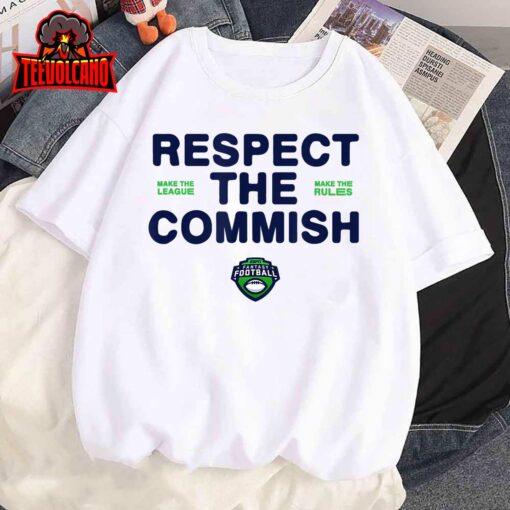 ESPN Fantasy Football Respect The Commish Emblem Logo V3 T-Shirt