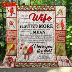 Family Wife Love You Most 3D Quilt Blanket