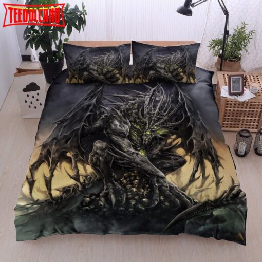 Ferocious Black Dragon Bed Sheets Duvet Cover Bedding Sets