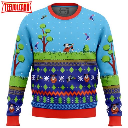 Festive Duck Hunt Ugly Christmas Sweater