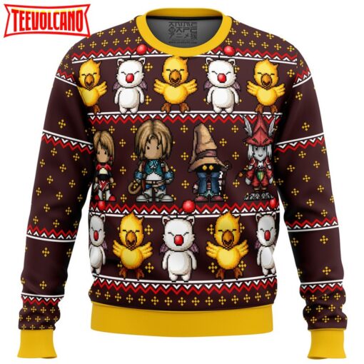 Final Fantasy Classic 8bit Ugly Christmas Sweater