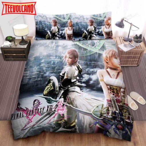 Final Fantasy, Lightning And Serah Bed Sheets Duvet Cover Bedding Sets