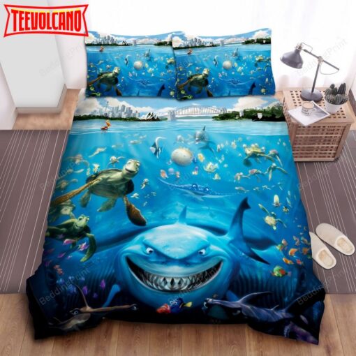 Finding Nemo All Characters In One Bed Sheets Duvet Cover Bedding Sets