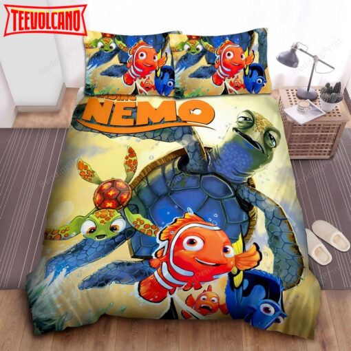 Finding Nemo Characters In Comic Art Bed Sheets Duvet Cover Bedding Sets