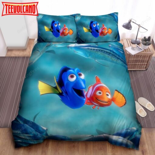 Finding Nemo Marlin And Dory Goodbye To Group Of Fish Duvet Cover Bedding Sets