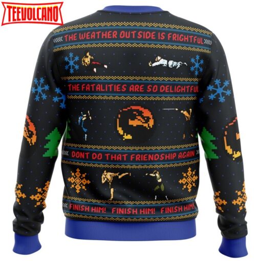 Finish Him! Mortal Kombat Ugly Christmas Sweater