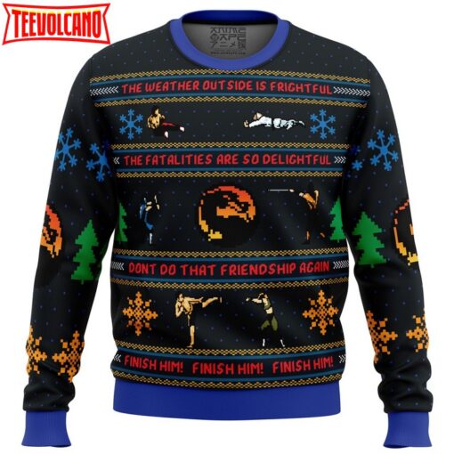 Finish Him! Mortal Kombat Ugly Christmas Sweater