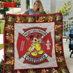 Fireman Mickey And Friends 3D Customized Quilt Blanket