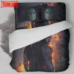 Flame Michael Myers Halloween 3D Printed Bedding Set