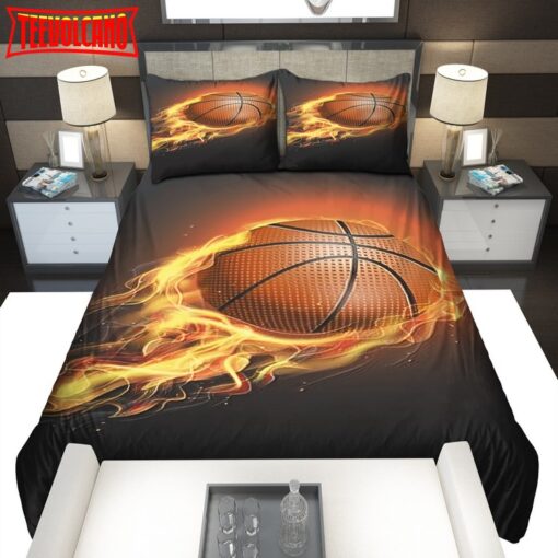 Flaming Basketball Bedding Sets