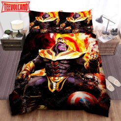 Flaming Thanos Bed Sheets Duvet Cover Bedding Sets