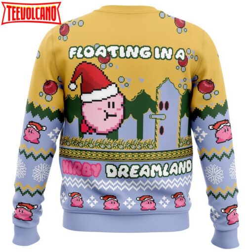 Floating in a Kirby Dreamland Ugly Christmas Sweater