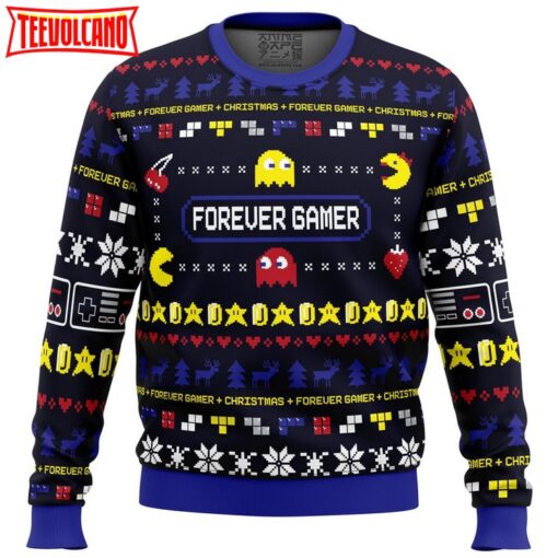 Forever Gamer Christmas Pac-Man Ugly Christmas Sweater