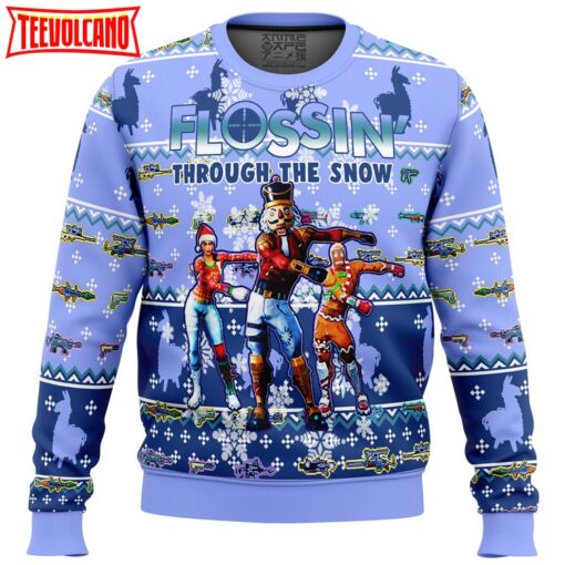 Fortnite Snow Floss Ugly Christmas Sweater