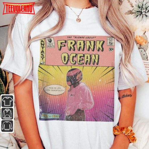 Frank Ocean Comic 90S Vintage Merch Book Art Blonde Album World Tour T Shirt