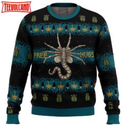 Free Hugs Alien Facehugger Ugly Christmas Sweater