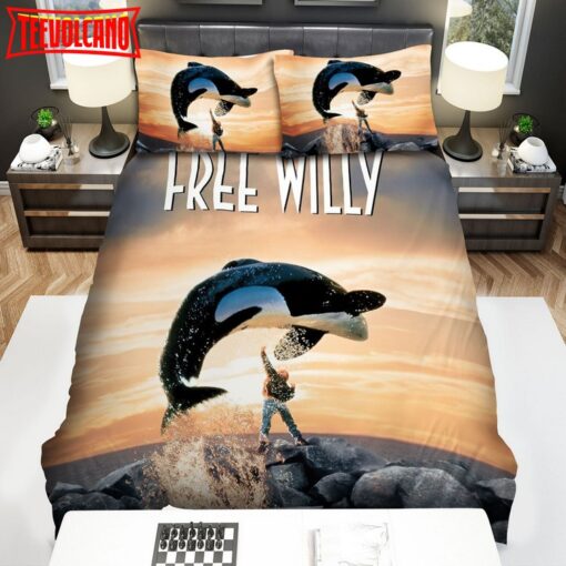 Free Willy Movie Poster 1 Bed Sheets Duvet Cover Bedding Sets