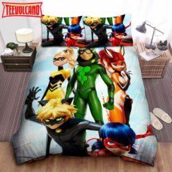 French Miraculous Superhero Team Bed Sheets Spread Duvet Cover Bedding Sets