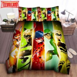 French Miraculous Superhero Team Split Bed Sheets Duvet Cover Bedding Sets