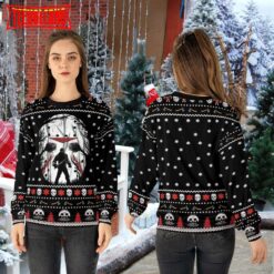 Friday The 13th Horror Movie Michael Myers Jason Vooheers 3D Ugly Christmas Sweater