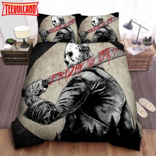 Friday The 13th, Insane Serial Killer Bed Sheets Duvet Cover Bedding Sets