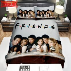 Friends Cast Drinking Milkshakes Photograph Bed Sheets Duvet Cover Bedding Sets